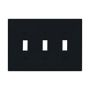 PJ3BK - Wallplate 3G Toggle Poly Mid BK - Eaton Wiring Devices