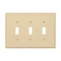 PJ3V - Wallplate 3G Toggle Poly Mid Iv - Eaton