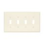 PJ4LA - Wallplate 4G Toggle Poly Mid La - Eaton