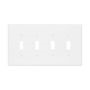 PJ4W - Wallplate 4G Toggle Poly Mid WH - Eaton