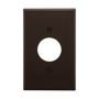 PJ7B - Wallplate 1G SGL Rec W/1.4" Hole Poly Mid BR - Eaton Wiring Devices
