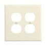 PJ82LA - Wallplate 2G Duplex Poly Mid La - Eaton