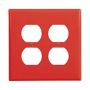 PJ82RD - Wallplate 2G Duplex Poly Mid RD - Eaton