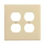 PJ82V - Wallplate 2G Duplex Poly Mid Iv - Eaton
