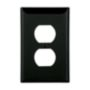 PJ8BK - Wallplate 1G Duplex Poly Mid BK - Eaton