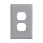 PJ8GY - Wallplate 1G Duplex Poly Mid Gy - Eaton Wiring Devices