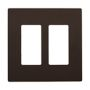PJS262BKL - Wallplate 2G Dcor W/O Screws BK - Eaton
