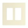 PJS262LA - Wallplate 2G Deco Screwless Poly Mid La - Eaton