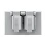 S1962 - Cover 1G Dup Recp Non-Wet Horiz Plas Gy - Eaton