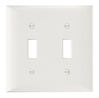 SP2W - Plastic Wallplate 2G 2 Toggle W/Out Line WH - Legrand-Pass & Seymour