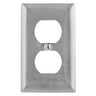 SS8 - Wallplate, 1-G, Duplex Receptacle, SS - Hubbell Wiring Devices