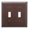 TP2 - Trademaster Wallplate 2G 2 Toggle BN - Legrand-Pass & Seymour