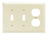 TP28LA - Trademaster Wallplate 3G 2 Toggle 1 Duplex La - Legrand-Pass & Seymour