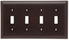 TP4 - Trademaster Wallplate 4G 4 Toggle BR - Legrand-Pass & Seymour
