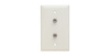 TPCATV2W - 2 F Type Coax Connector In 1G TP PL WH - Legrand-On-Q