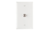 TPCATVW - F Type Coax Conector W/TP Wallplate WH - Legrand-On-Q