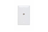 TPTE1W - Tele 4 Conductor 1G TP Wallplate WH - Pass & Seymour/Legrand