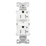 TR5362CDW - Recp Dup TR 20A 125V 2P3W Control Dual WH - Eaton