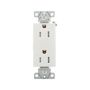 TR6252WB0X - Recp TR Deco Dup 15A 125V 2P3W B/Swire WH - Eaton
