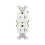 TRCR20W - Recp TR Dup 20A 125V 2P3W Swire STR WH - Eaton