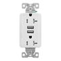 TRUSB5A20WB0X - 5.0A Usb Type A Duplex Recp 20A 125V W - Eaton