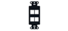 WP3414BK - Decor Outlet Strap 4 Port BK (M10) - Legrand-On-Q